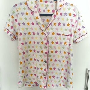Roller Rabbit Multicolor Star and Heart Print Top (Only)